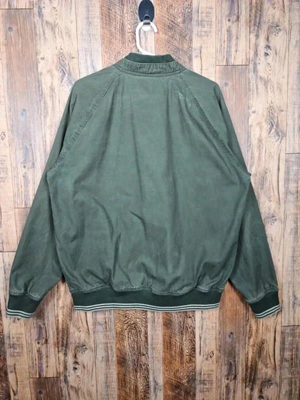 adidas Adidas Originals Jacket Green Bomber Camo Lined Zip Mens L XL Fit