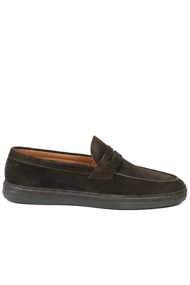 Jones Bootmaker Jones Bootmaker Men's Roderic Leather Penny Loafers in Brown - 2