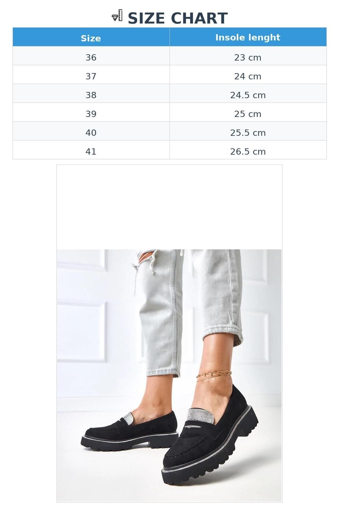 Love Lace Love Lace Women's Moccasin Slip On Suede Style Shoes with Zircon Charm Heel in Black - 4