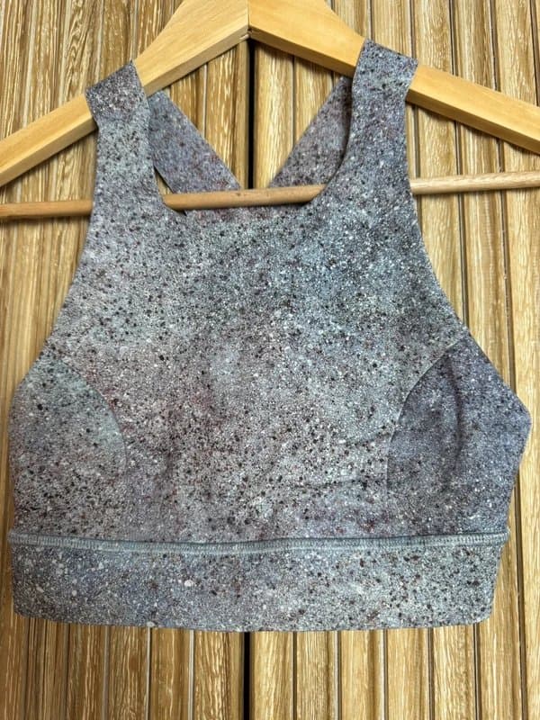 Lululemon Lululemon Grey Speckled Sports Bra – Racerback – Size 2 UK 6