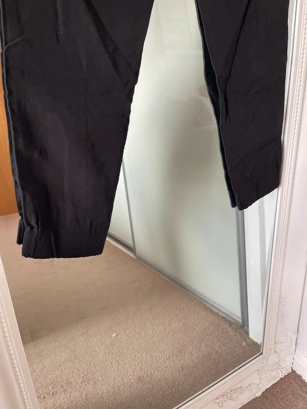 ASOS Cuffed black cargo pants trousers