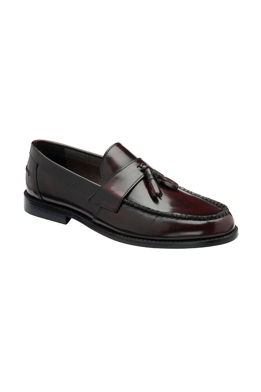 Frank Wright Frank Wright Men's Leather 'Bounty' Loafers In Dark Red