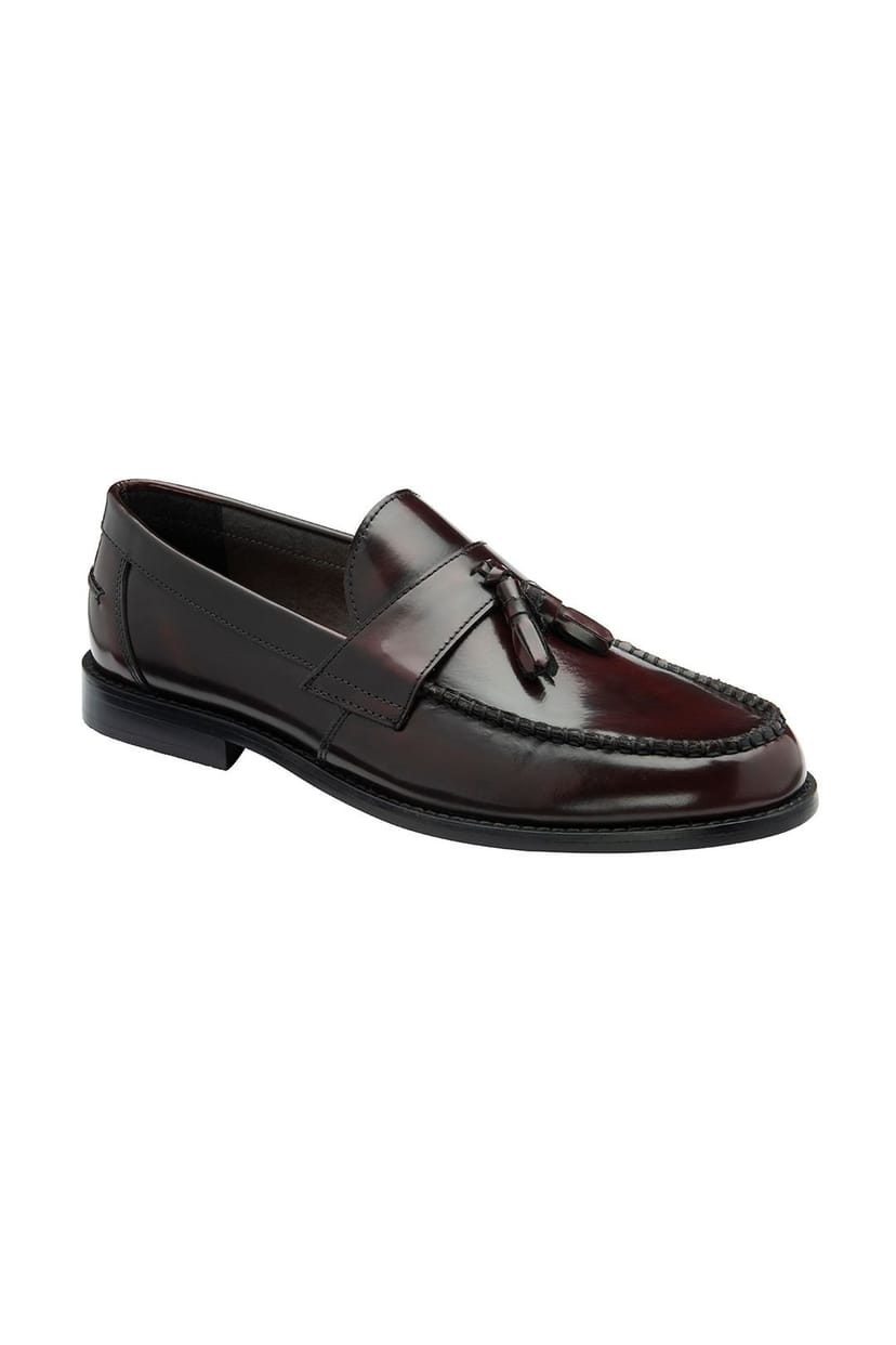 Frank Wright Frank Wright Men's Leather 'Bounty' Loafers in Dark Red - 1