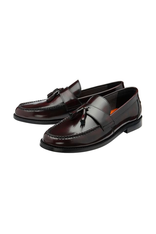 Frank Wright Frank Wright Men's Leather 'Bounty' Loafers in Dark Red - 2