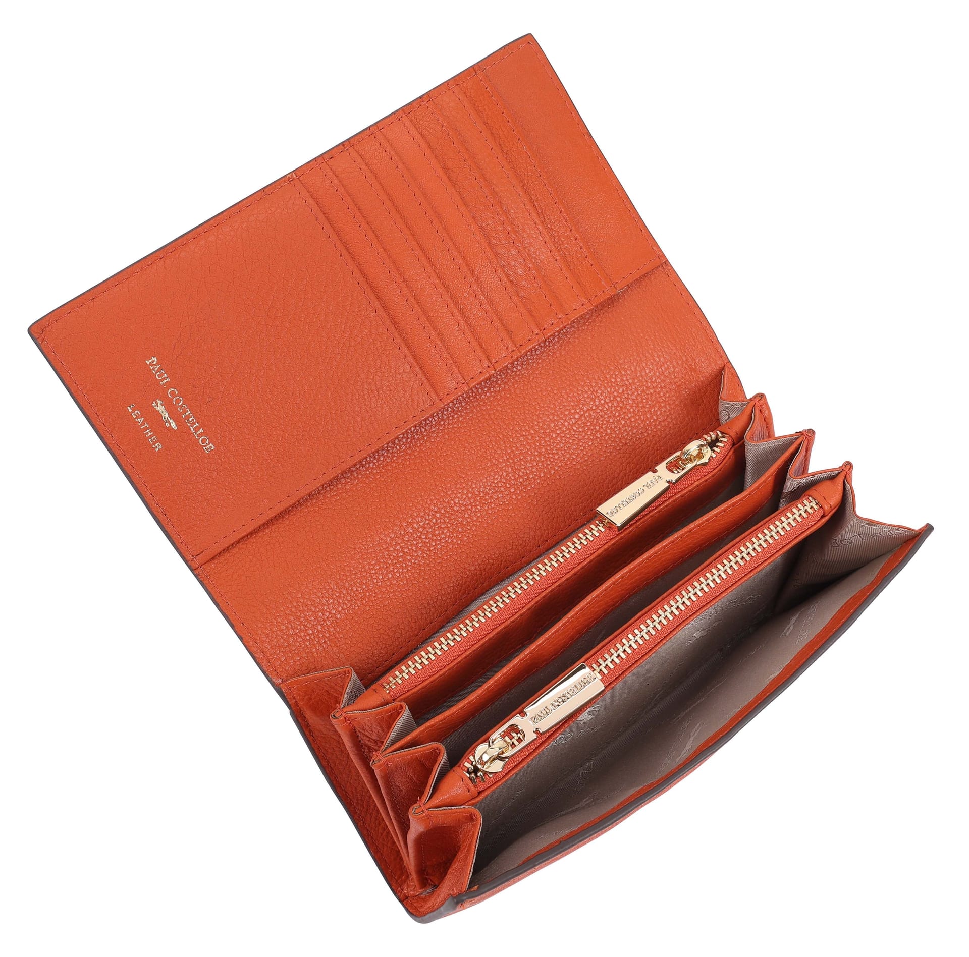 Paul Costelloe Paul Costelloe Women's Alto Leather Purse in Orange - 4