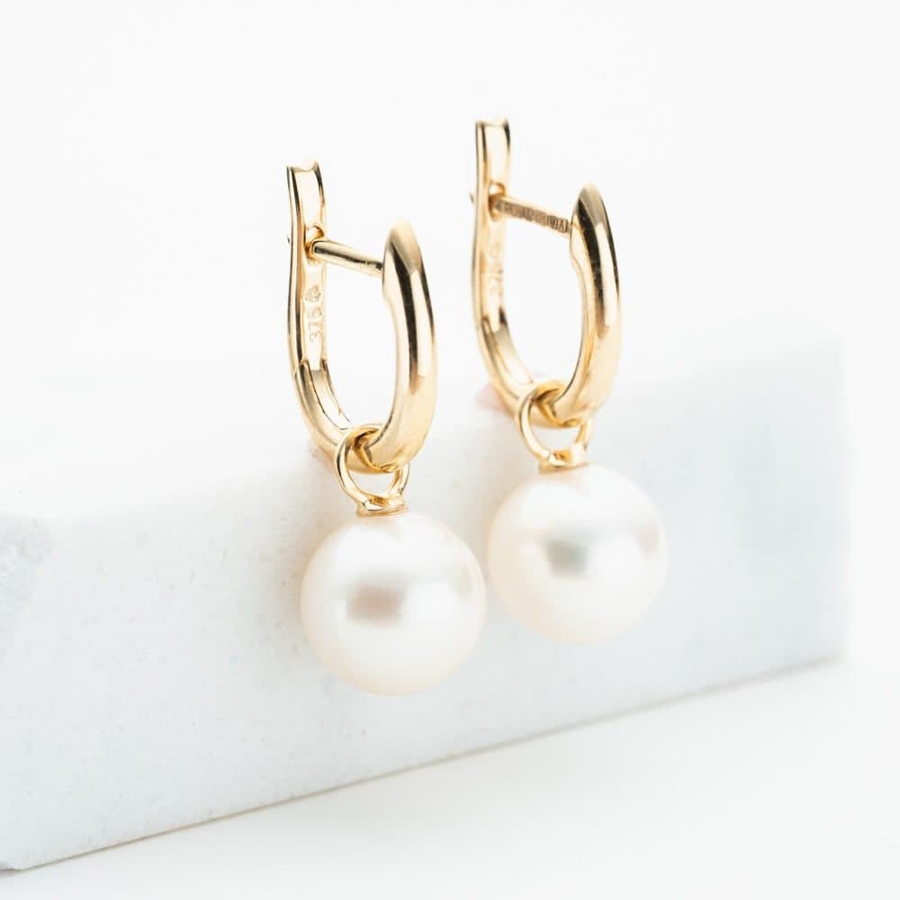 T.H.Baker T.H.Baker Gold Freshwater Pearl Dropper Earrings