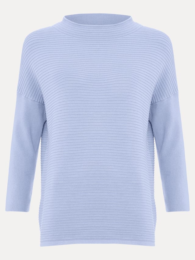 Phase Eight Phase Eight Women's Elise Ripple Long Sleeve Jumper in Baby Blue - 2