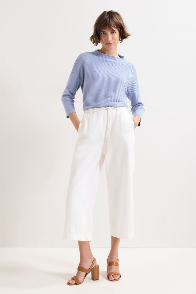 Phase Eight Phase Eight Women's Elise Ripple Long Sleeve Jumper in Baby Blue - 3
