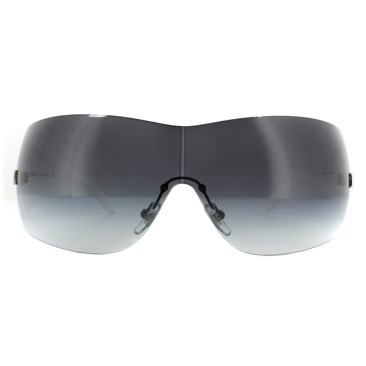 Versace Versace Women's Shield Silver Grey Gradient Sunglasses - 1