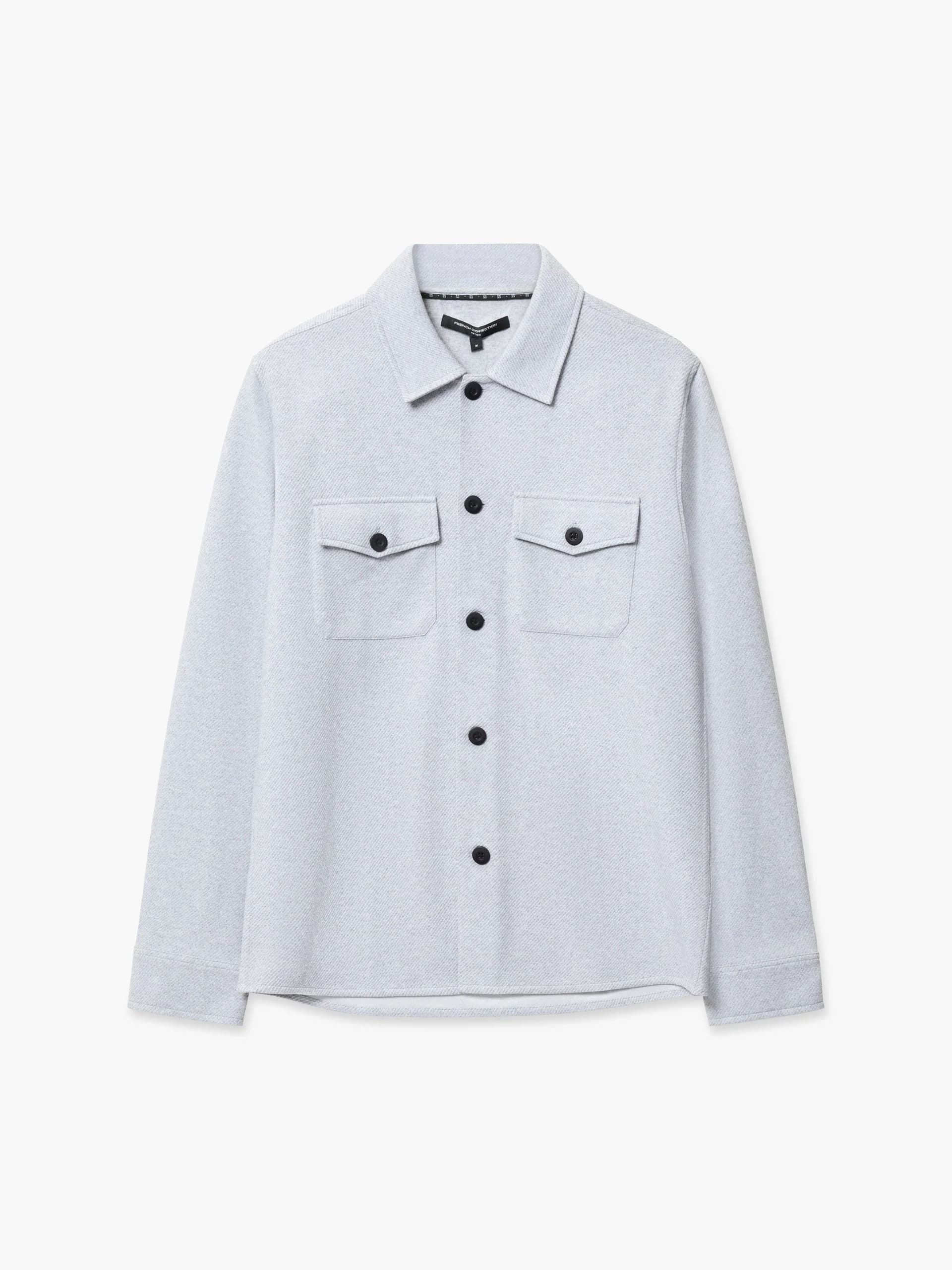 French Connection Canvas Jersey Overshirt Heather Grey
