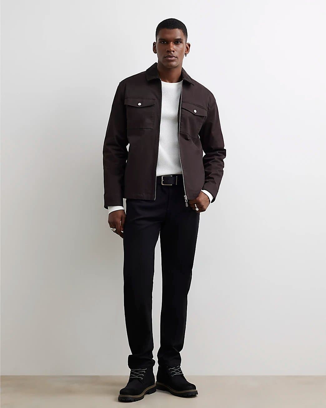River Island Mens River Island Black Slim Fit Stretch Jeans
