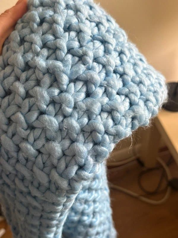 ASOS sky blue cable scarf