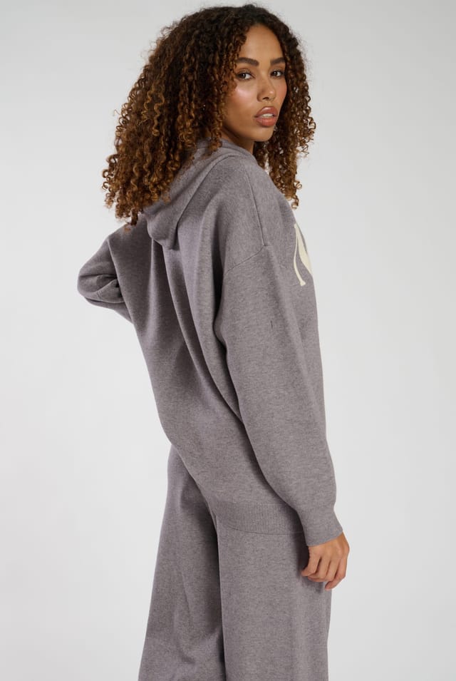 South Beach South Beach Women's Miami Knit Hoodie in Grey - 3