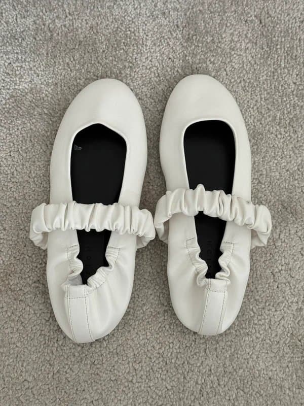 ASOS Ruched cross strap ballet flats