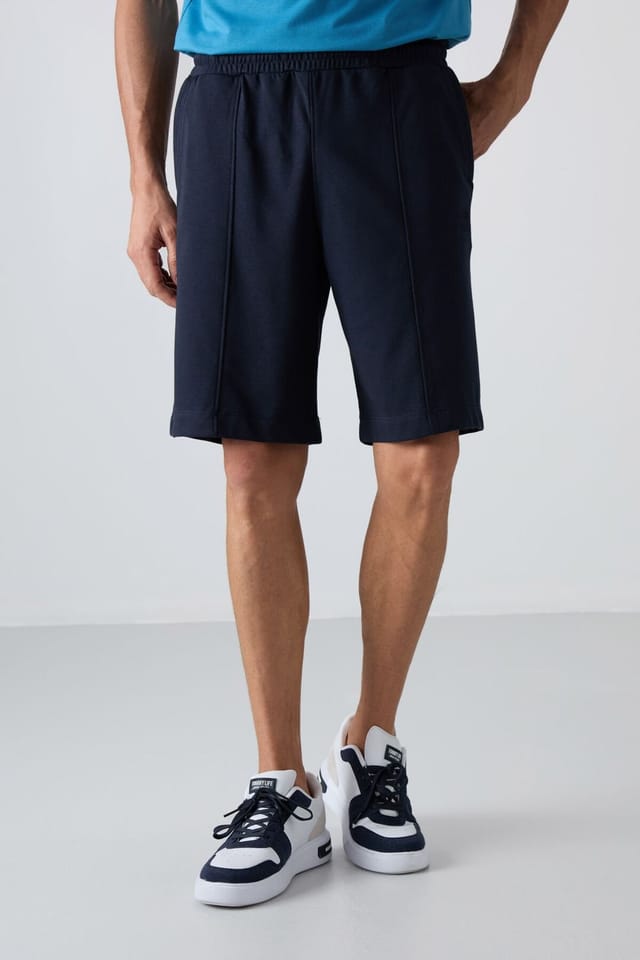 Tommy Life Tommy Life Men's Knit Sweat Shorts in Navy - 2