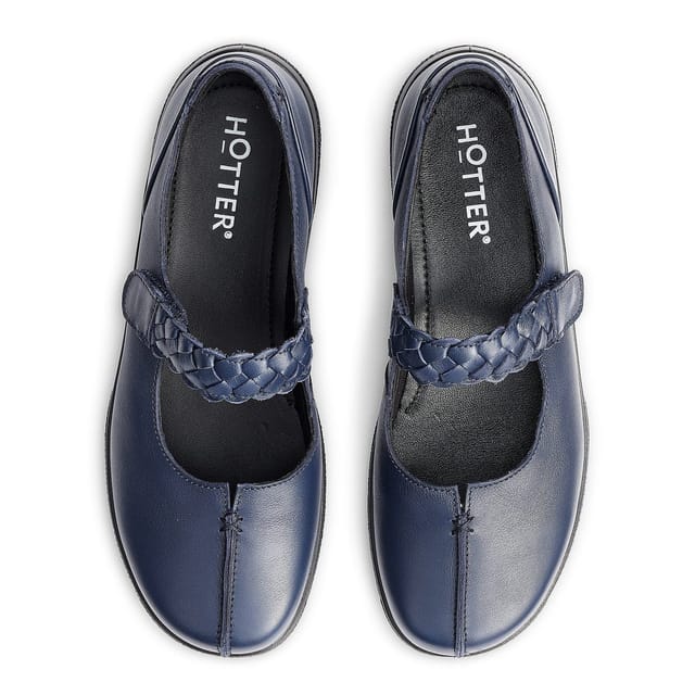 Hotter Hotter Women's Wide Fit 'Shake II' Mary Janes in Mid Navy - 3