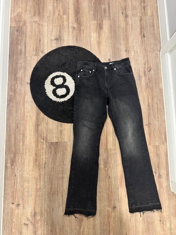 Bershka Bershka flared trousers -black