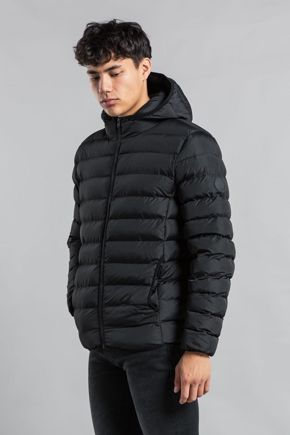 Tokyo Laundry Tokyo Laundry Men's Padded Hooded Jacket with Full Zip in Black - 4