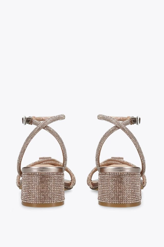 Steve Madden STEVE MADDEN Women's 'Cerena Gold' Fabric Sandals in Gold - 3