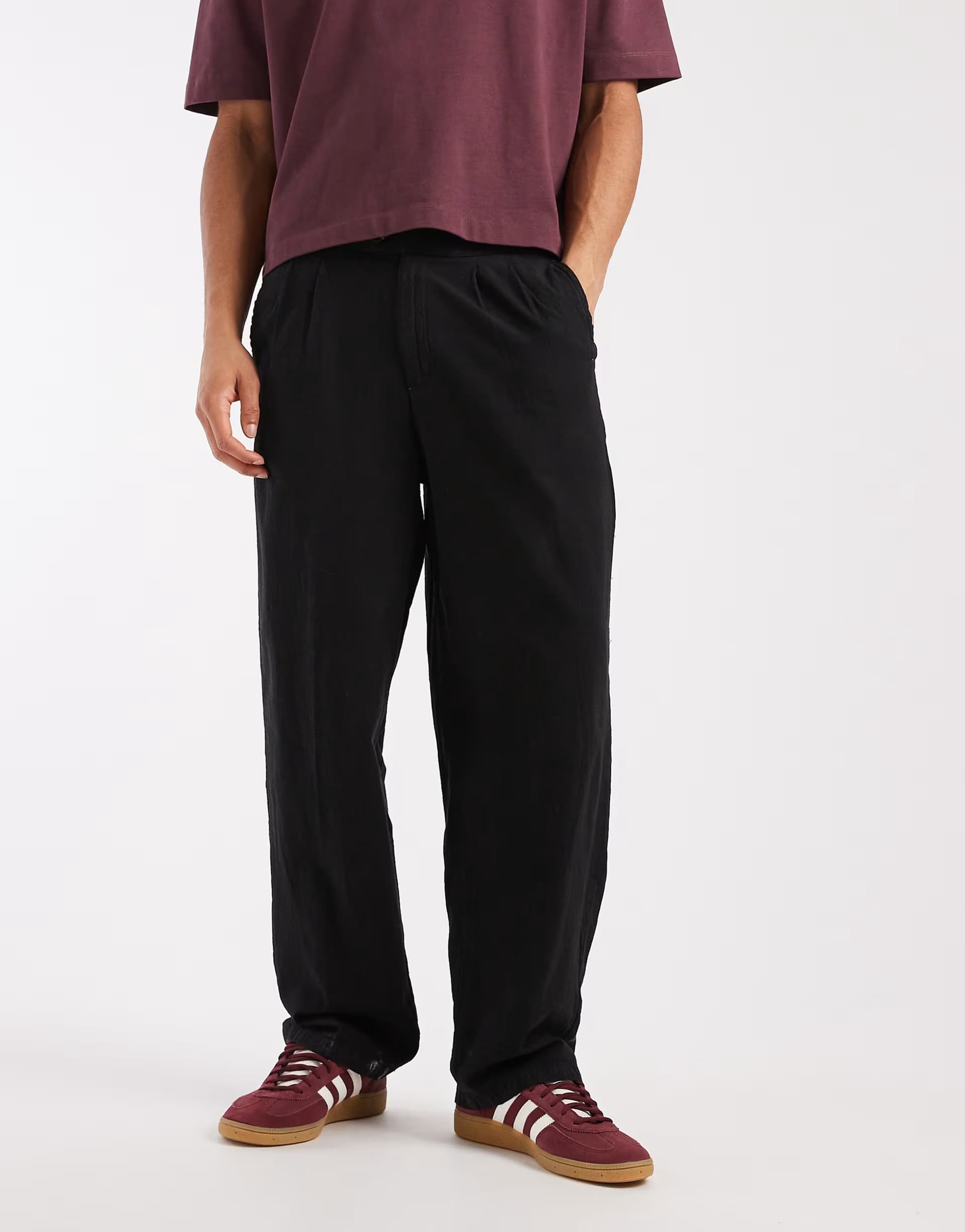 ASOS Redefined Rebel Dylan trousers in black