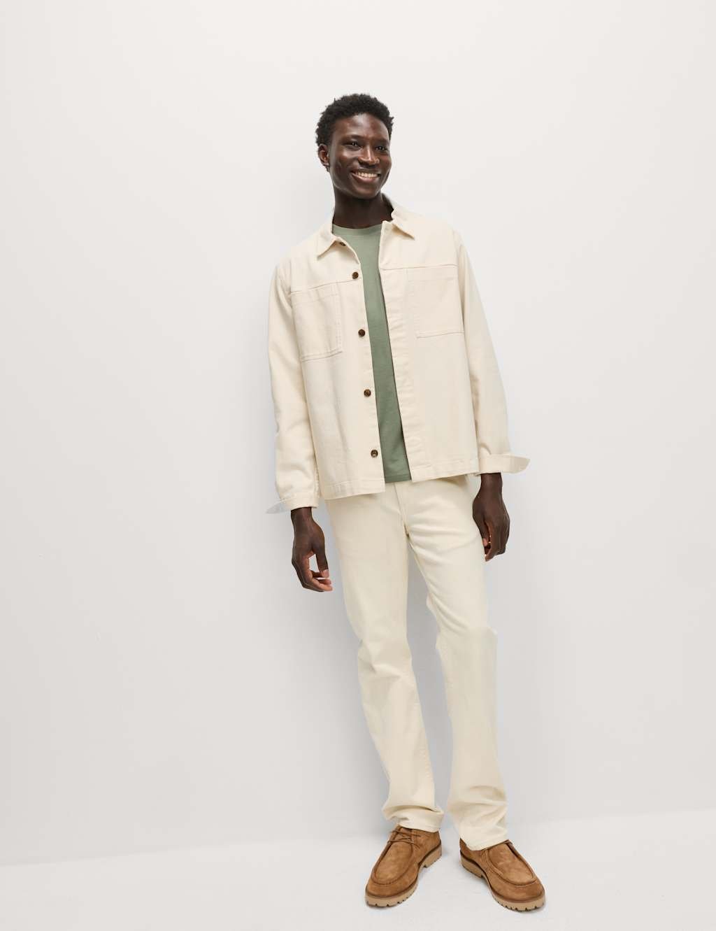 Marks & Spencer M&S Regular Fit Pure Cotton Crew Neck T-Shirt Onyx - 2