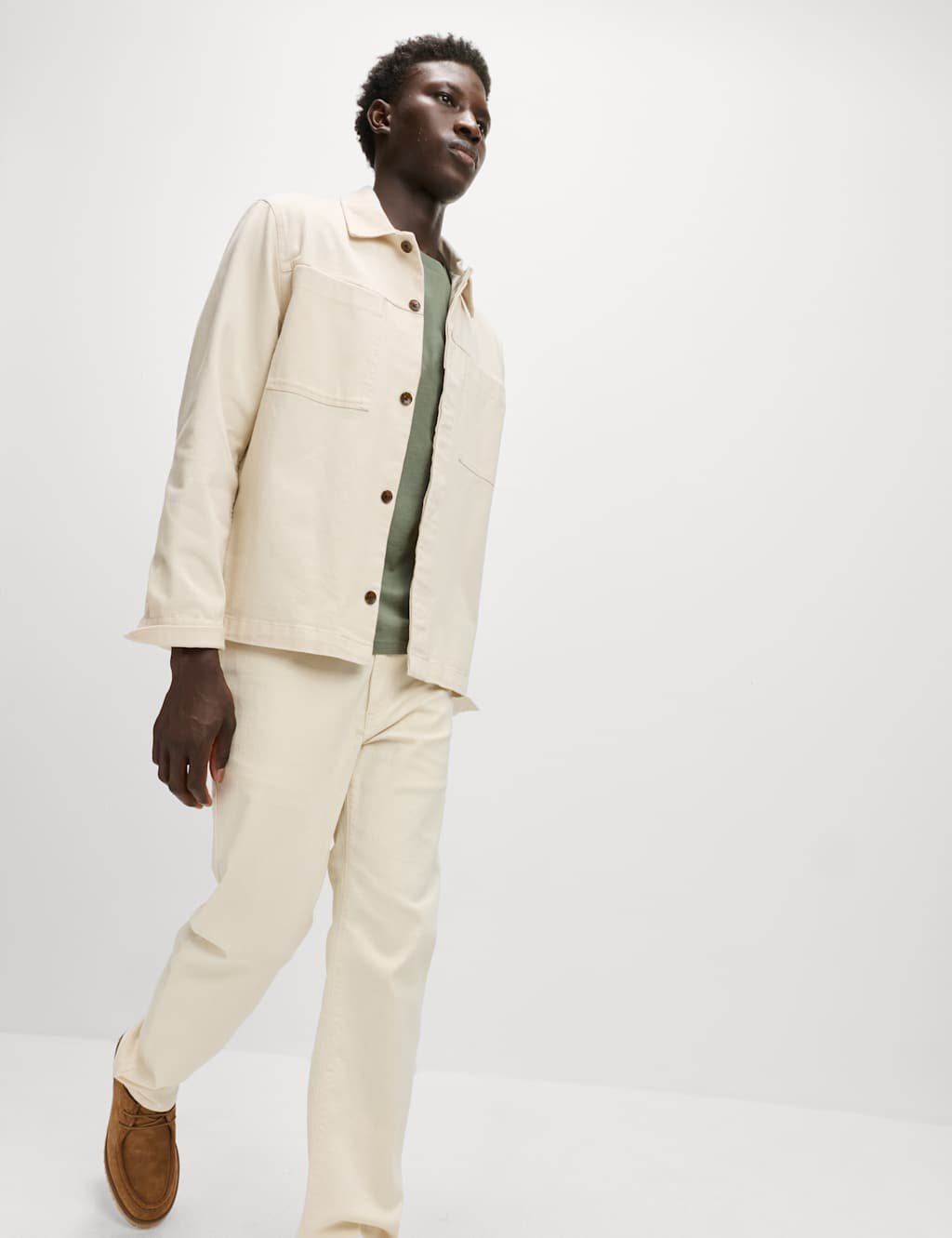 Marks & Spencer M&S Regular Fit Pure Cotton Crew Neck T-Shirt Onyx - 4