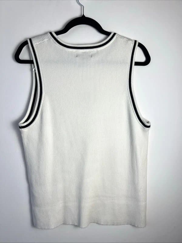 New Look New look - knit  top crew vest - size 22 - white