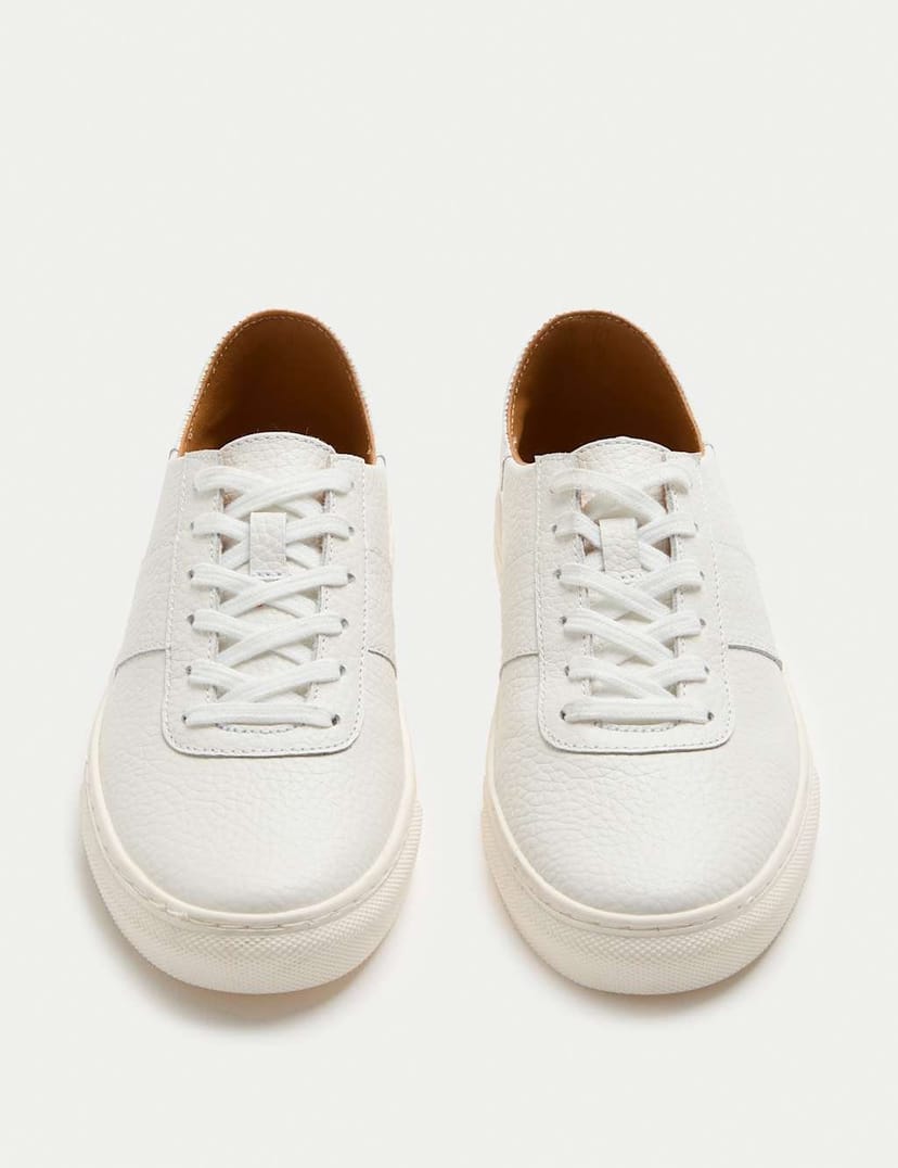 Marks & Spencer M&S Leather Trainers White - 1