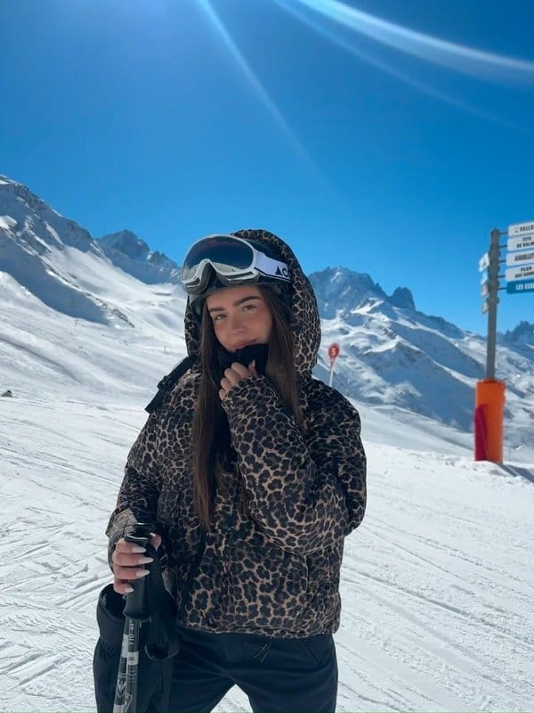Bershka Brown Leopard Puffer Coat