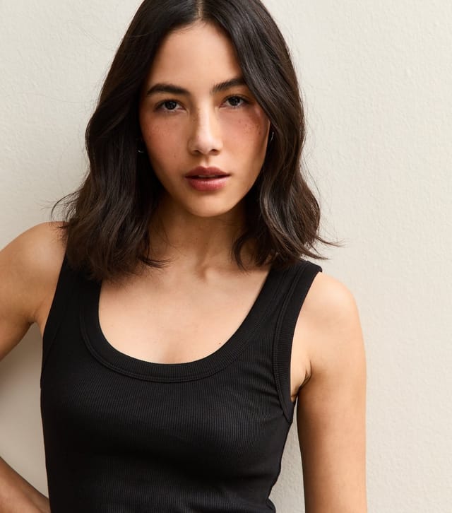 New Look Women's Black Wide Trim Scoop Vest Top New Look - 3