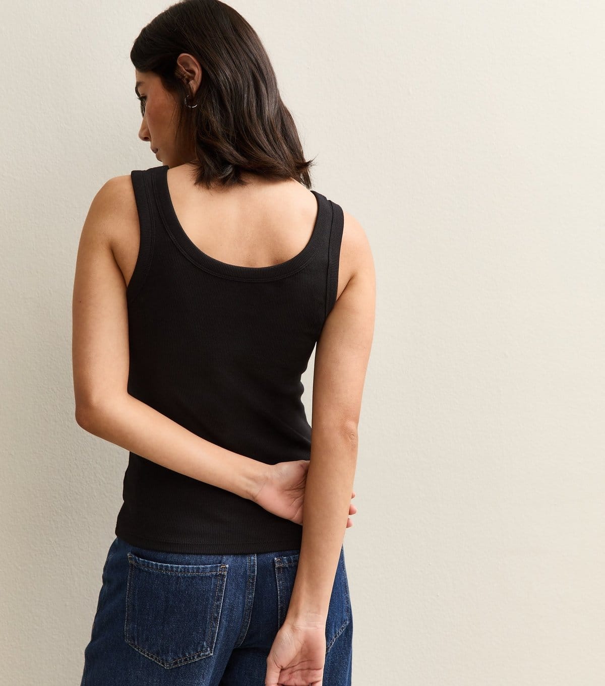 New Look Women's Black Wide Trim Scoop Vest Top New Look - 4