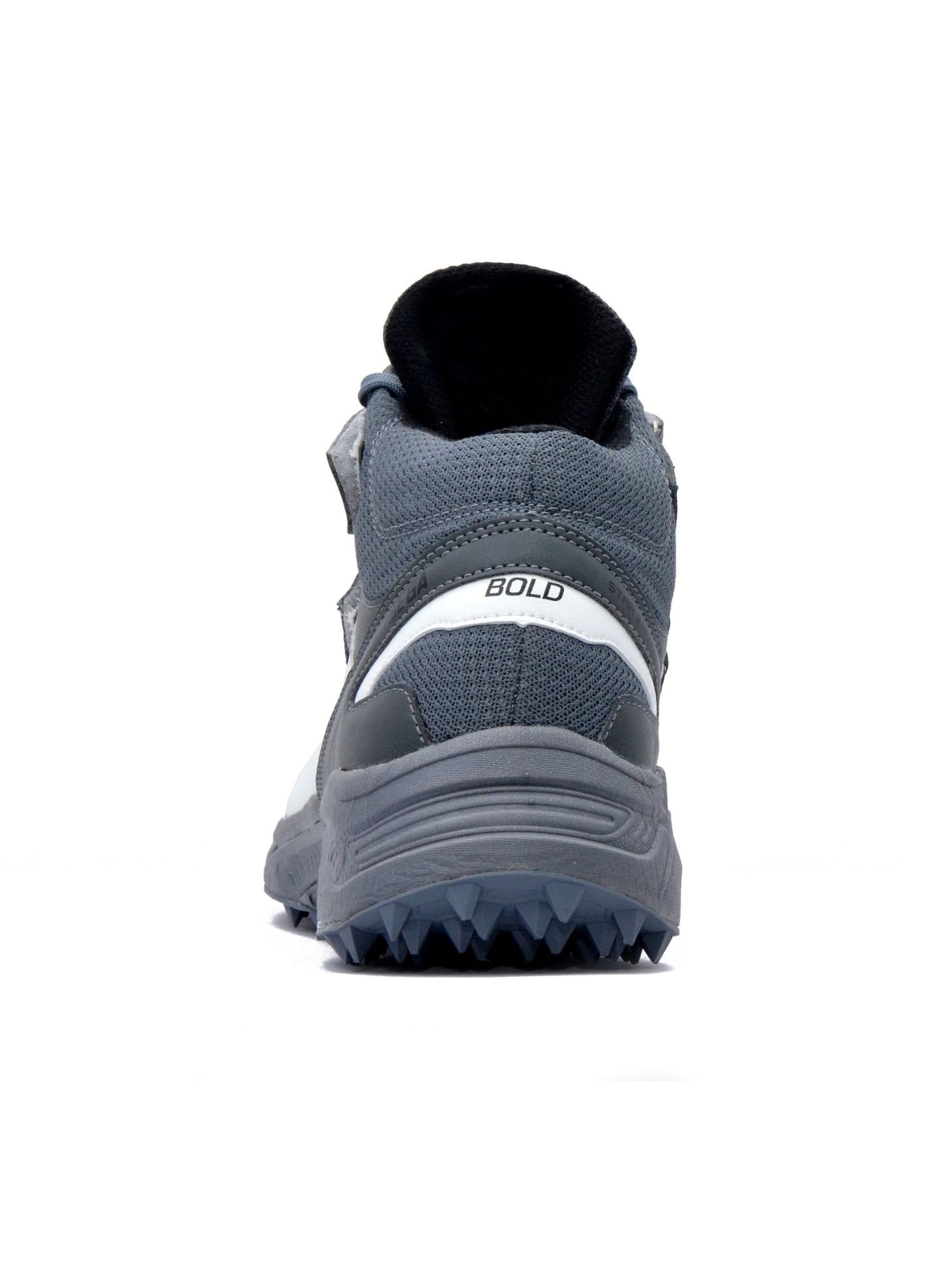 QUIVE QUIVE Men's Bold B-40 Cricket Moulded Studs Shoes in Grey - 4