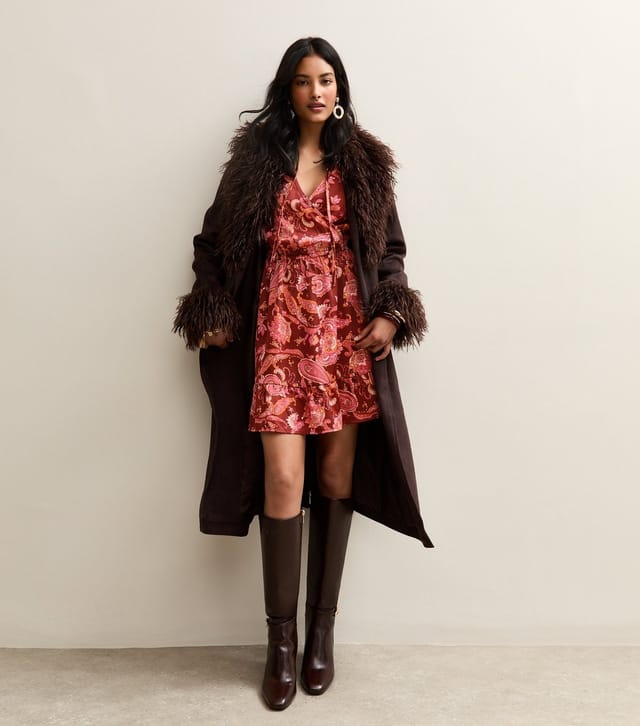 New Look Women's Red Paisley Long Sleeve Mini Dress New Look - 3