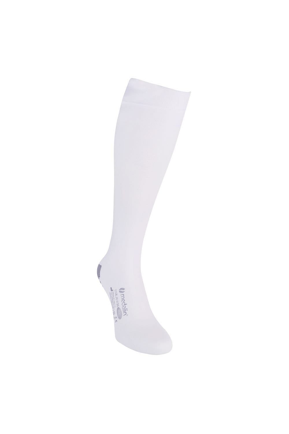 Medalin Men's Non Slip Anti Embolism Stockings in White