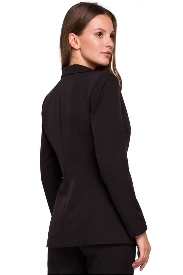 Love Lace Love Lace Women's Tailored Slim Lined One Button Jacket in Black - 3