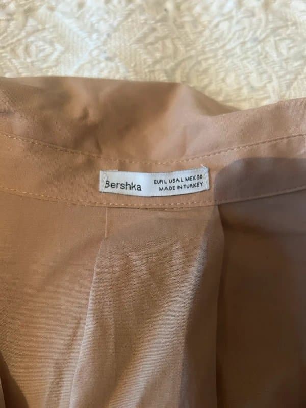 Bershka Beige corset detail shirt