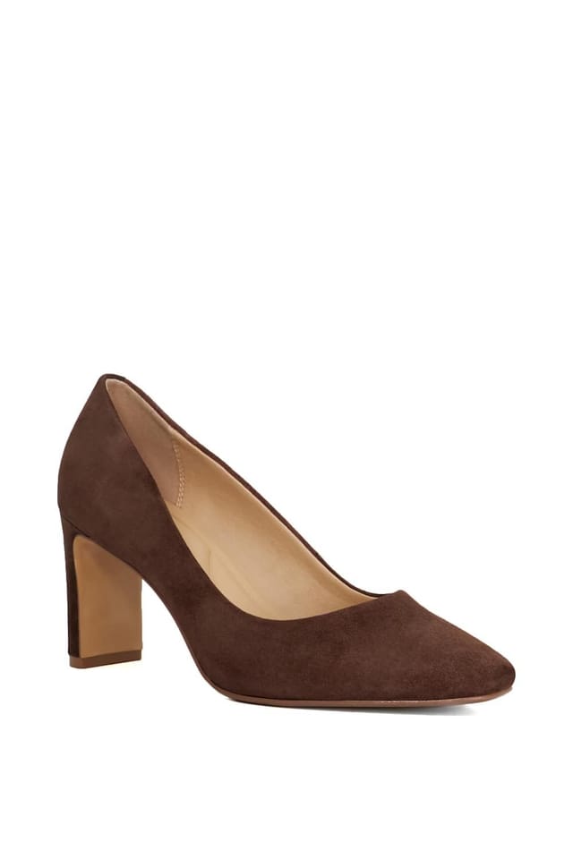 Dune London Dune London Women's Wide Fit 'Arriving' Suede Court Shoes in Brown - 2