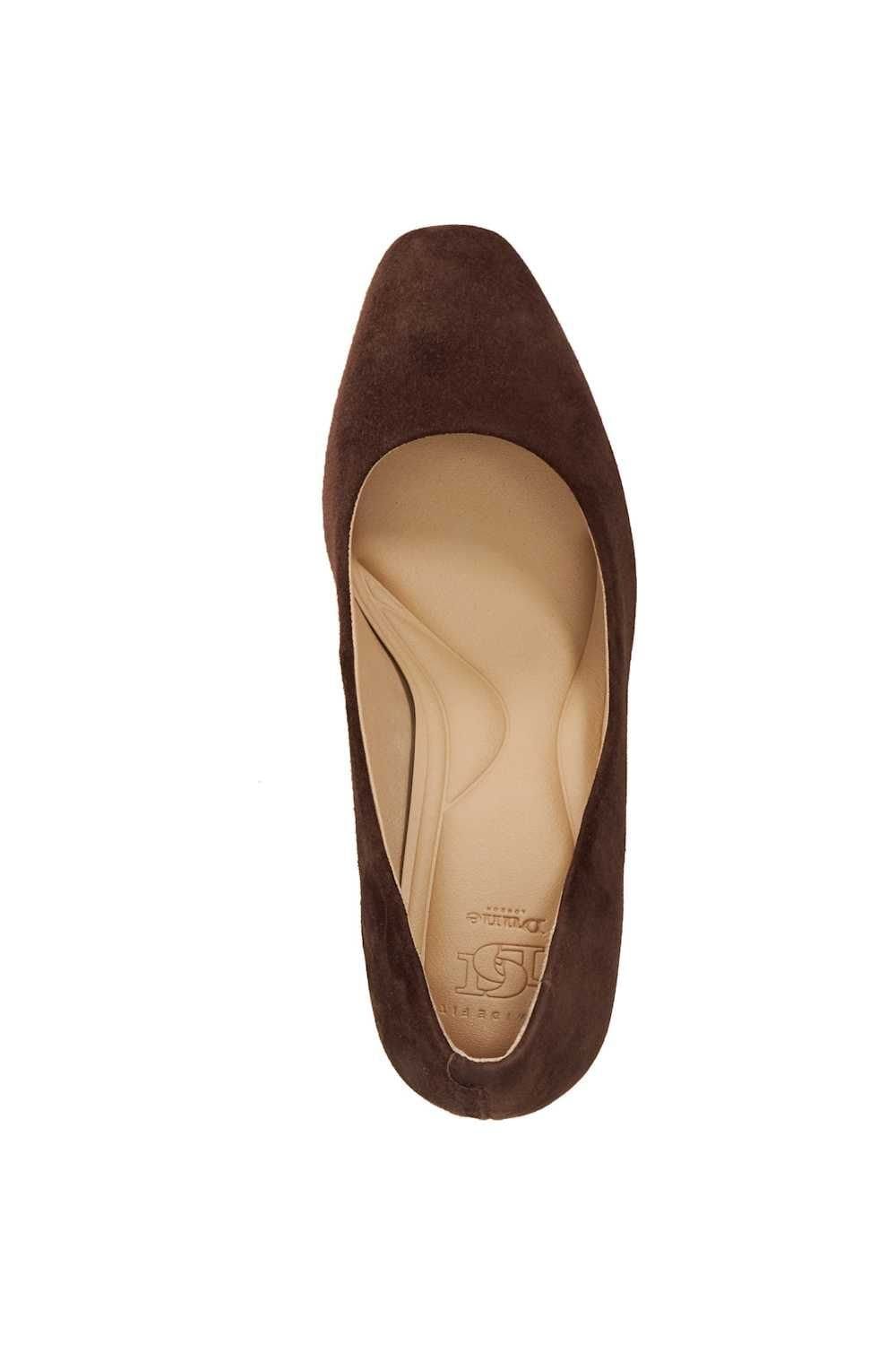 Dune London Dune London Women's Wide Fit 'Arriving' Suede Court Shoes in Brown - 4