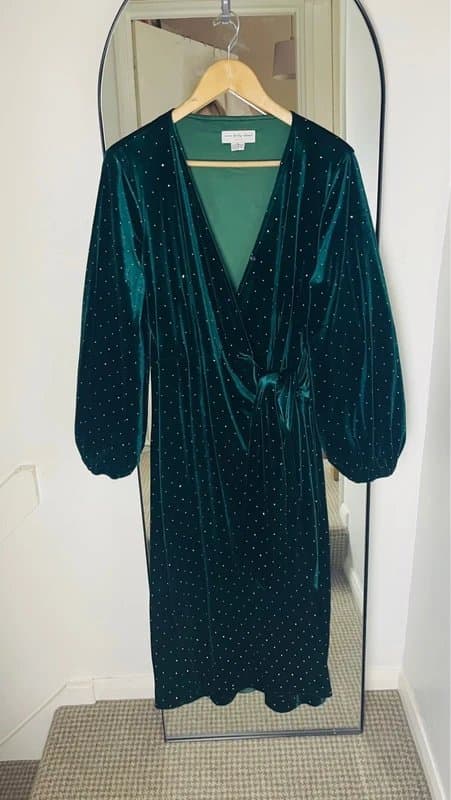 Never Fully Dressed Never Fully Dressed Velvet Warp Dress | Size 14
