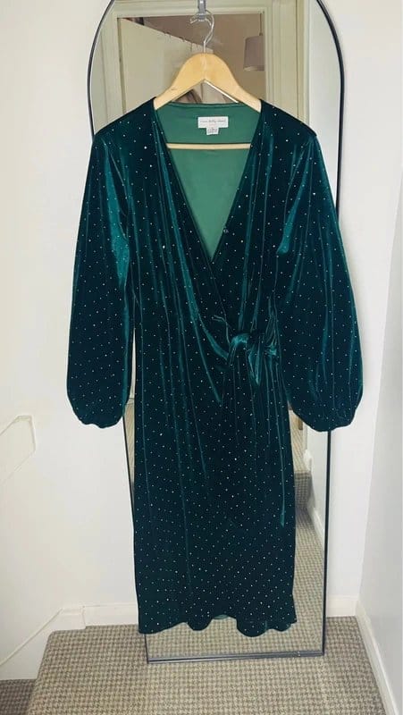 Never Fully Dressed Never Fully Dressed Velvet Warp Dress | Size 14 - 1