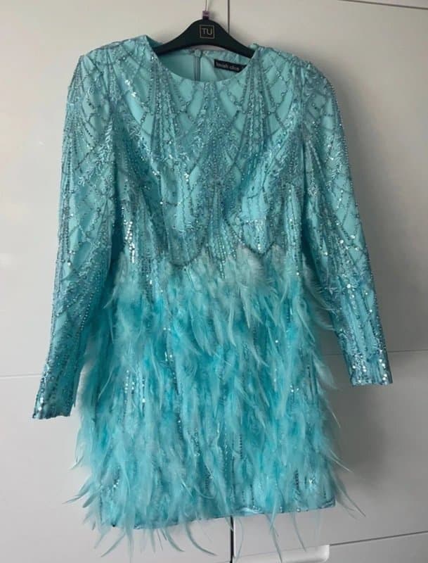 Lavish Alice Lavish Alice sequin feather dress
