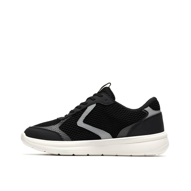 Clarks Clarks Women's Ezrinn Tie Black Combination Trainers - 2