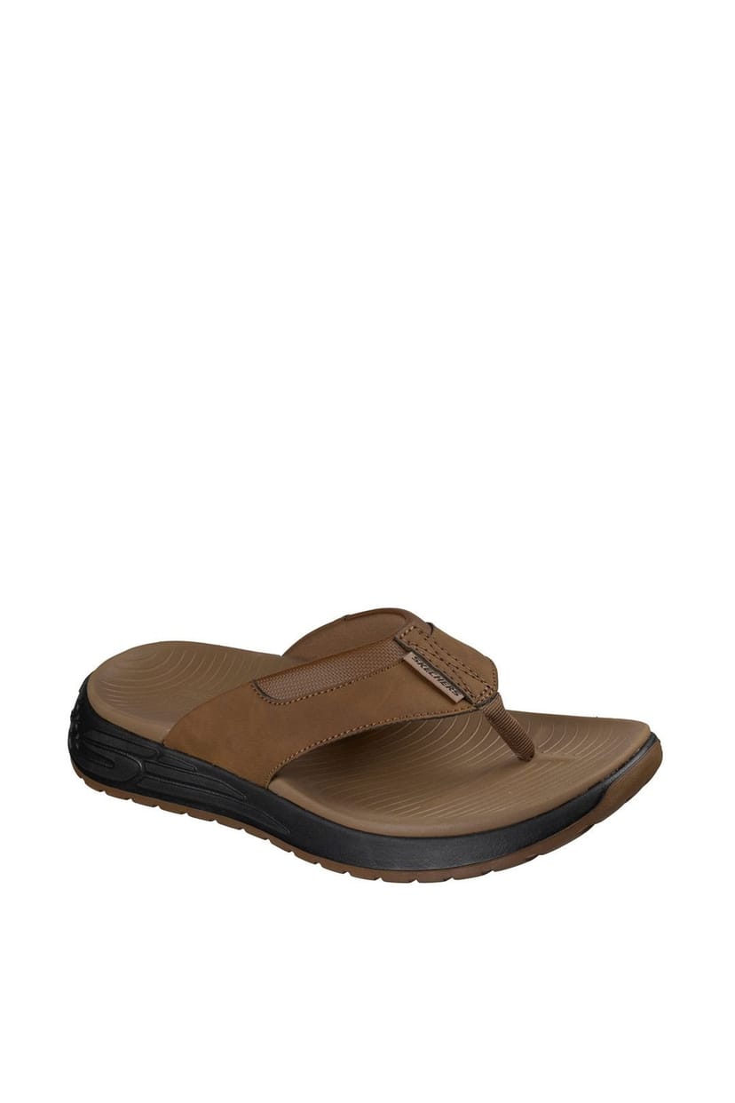 Skechers Skechers Men's STREET RETRO JOGGER SD Synthetic Thong Sandal in Brown - 1