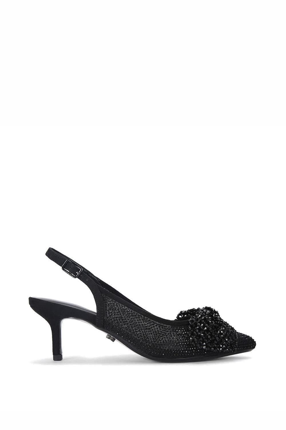 Carvela Carvela Women's 'Chiara Bow Sling' Fabric Heels in Black