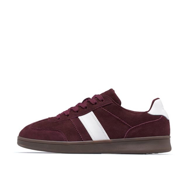 Clarks Clarks Women's Seco Speed Burgundy Suede Trainers in Red - 2