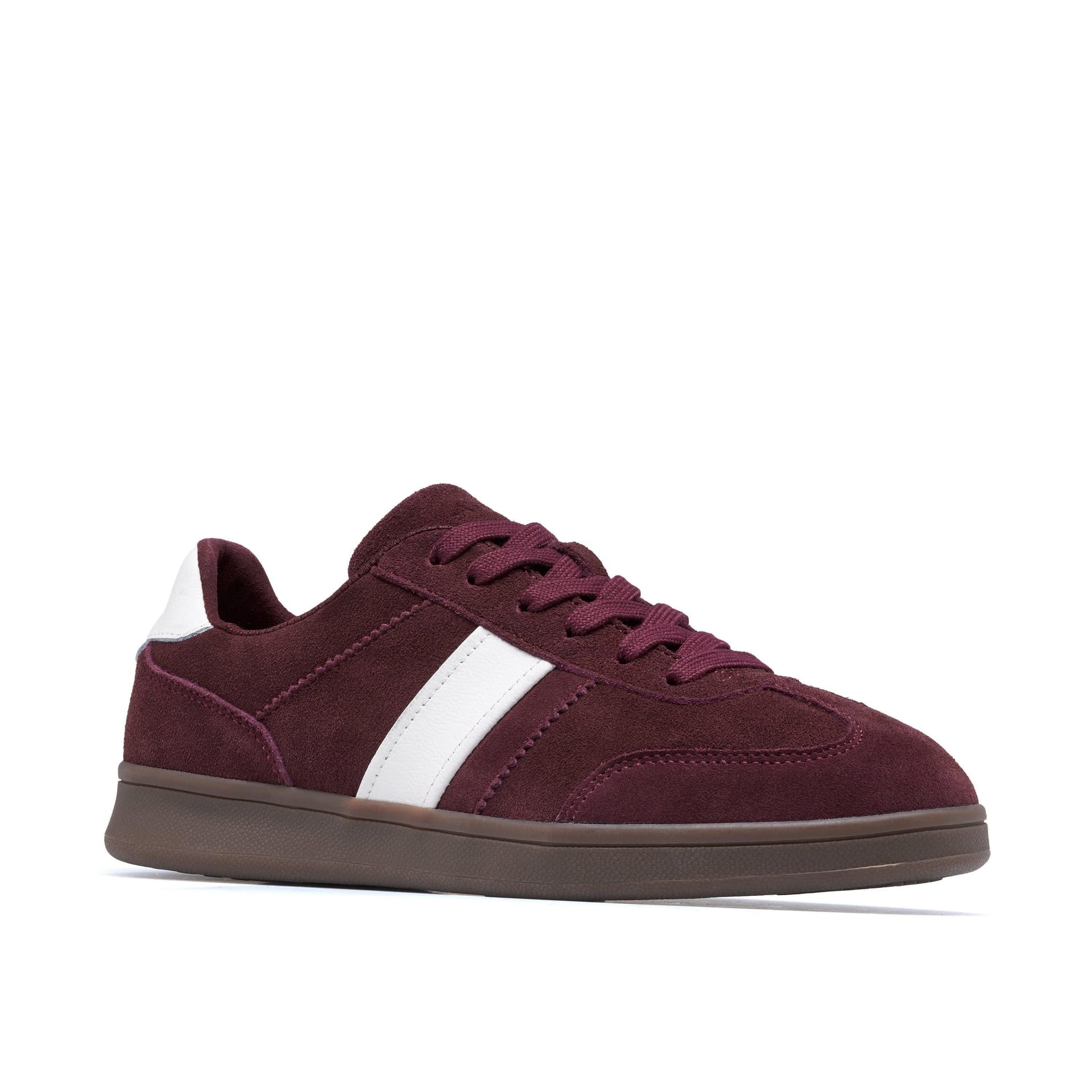 Clarks Clarks Women's Seco Speed Burgundy Suede Trainers in Red - 4
