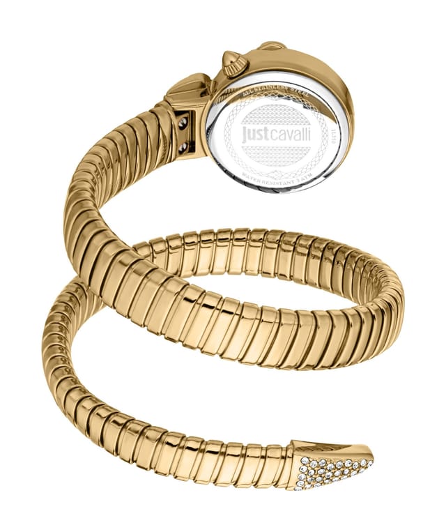 Just Cavalli Just Cavalli Women's Snake Gold Color Case Silver Dial Gold Color Stainless Steel Watch - 2