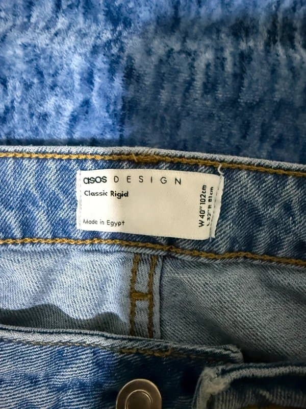 ASOS Design 👖 Light Wash Blue Jeans – Relaxed Fit – W40 L32 (XL)