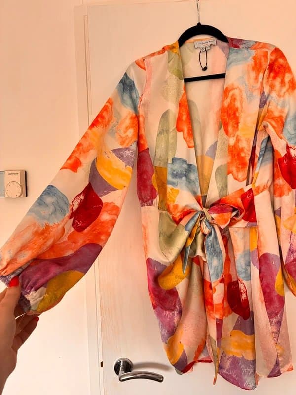 Never Fully Dressed Never fully dressed size 12 multi colour kimono wrap dress