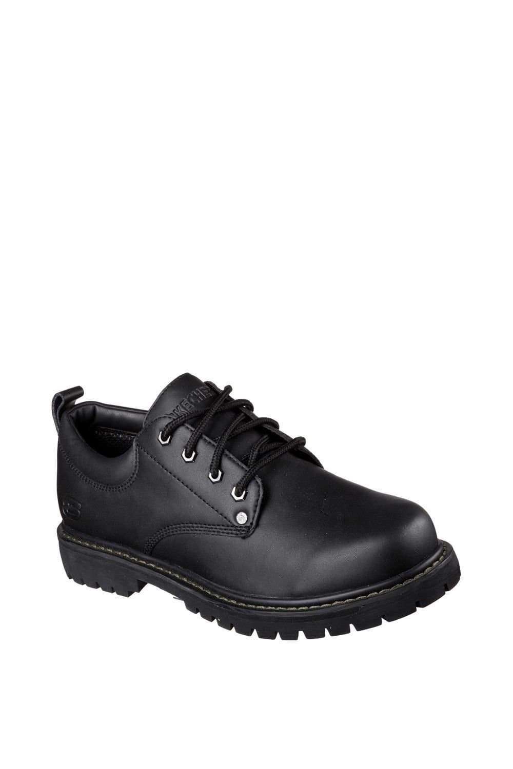 Skechers Skechers Men's 'Tom Cats' Leather Lace Shoes in Black